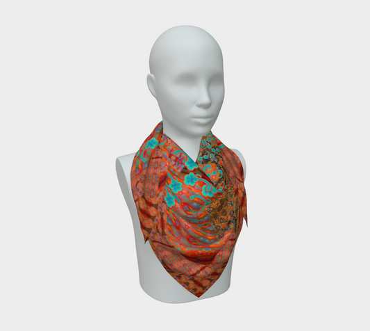 Silk Art Scarf (Vitta Serica Artis)(WindSong Flower) RJSTH@Fabric#12 RJSTHS2026 RJS