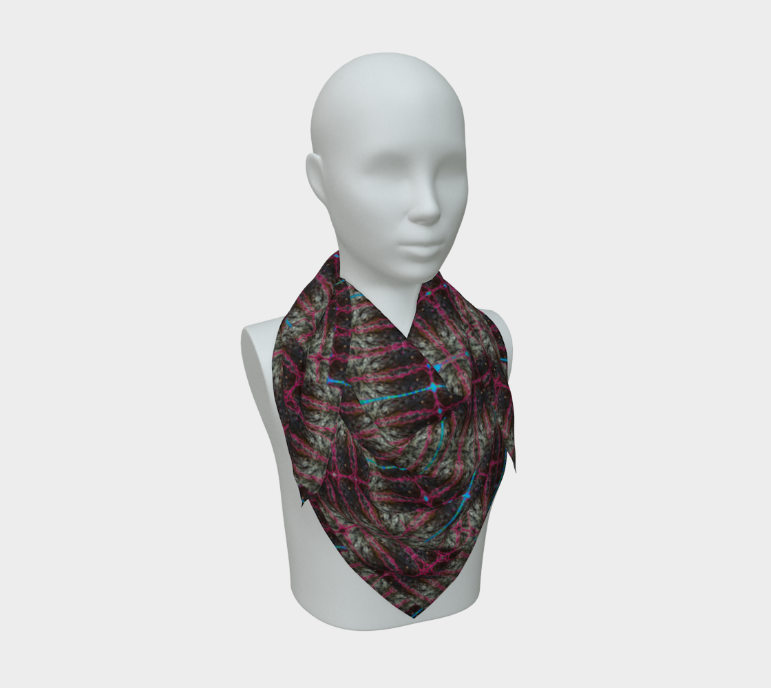 Silk Art Scarf (Vitta Serica Artis)(Rind#11 Tree Link Blue Logo) RJSTH@Fabric#11 RJSTHW2026 RJS