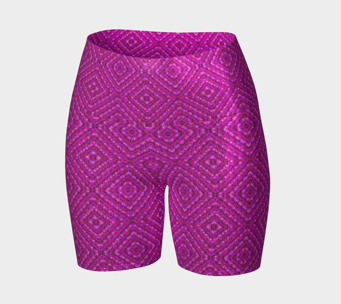 Glitter Yoga Shorts (Muliebris/Virilis)(Sugar Stick Twirl (Elder Gift) Pink Logo@Alchemic) RJSTHW2024 RJS