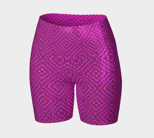 Glitter Yoga Shorts (Muliebris/Virilis)(Sugar Stick Twirl (Elder Gift) Pink Logo@Alchemic) RJSTHW2024 RJS