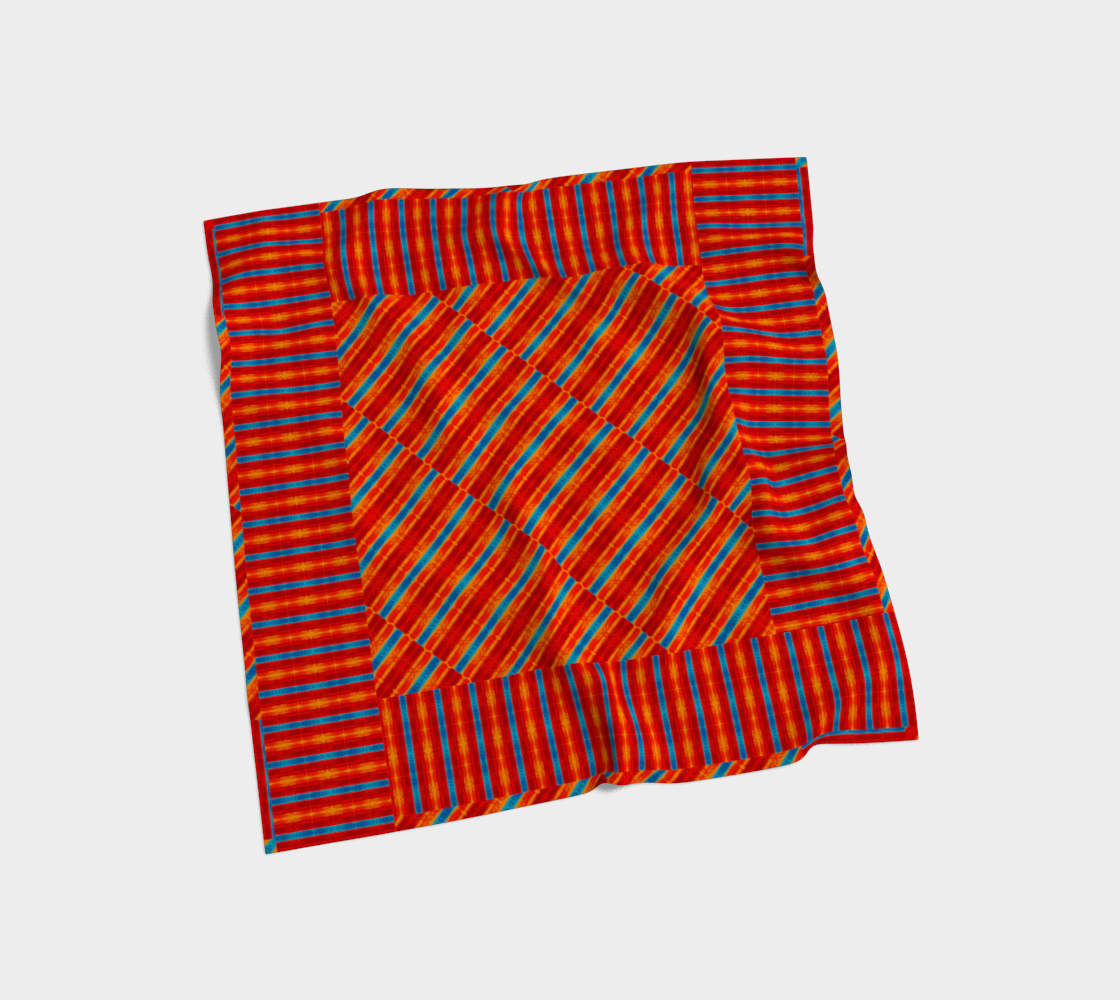 Silk Art Scarf (Vitta Serica Artis)(Rind Links Blue Logo) RJSTH@Fabric#12 RJSTHW2026 RJS