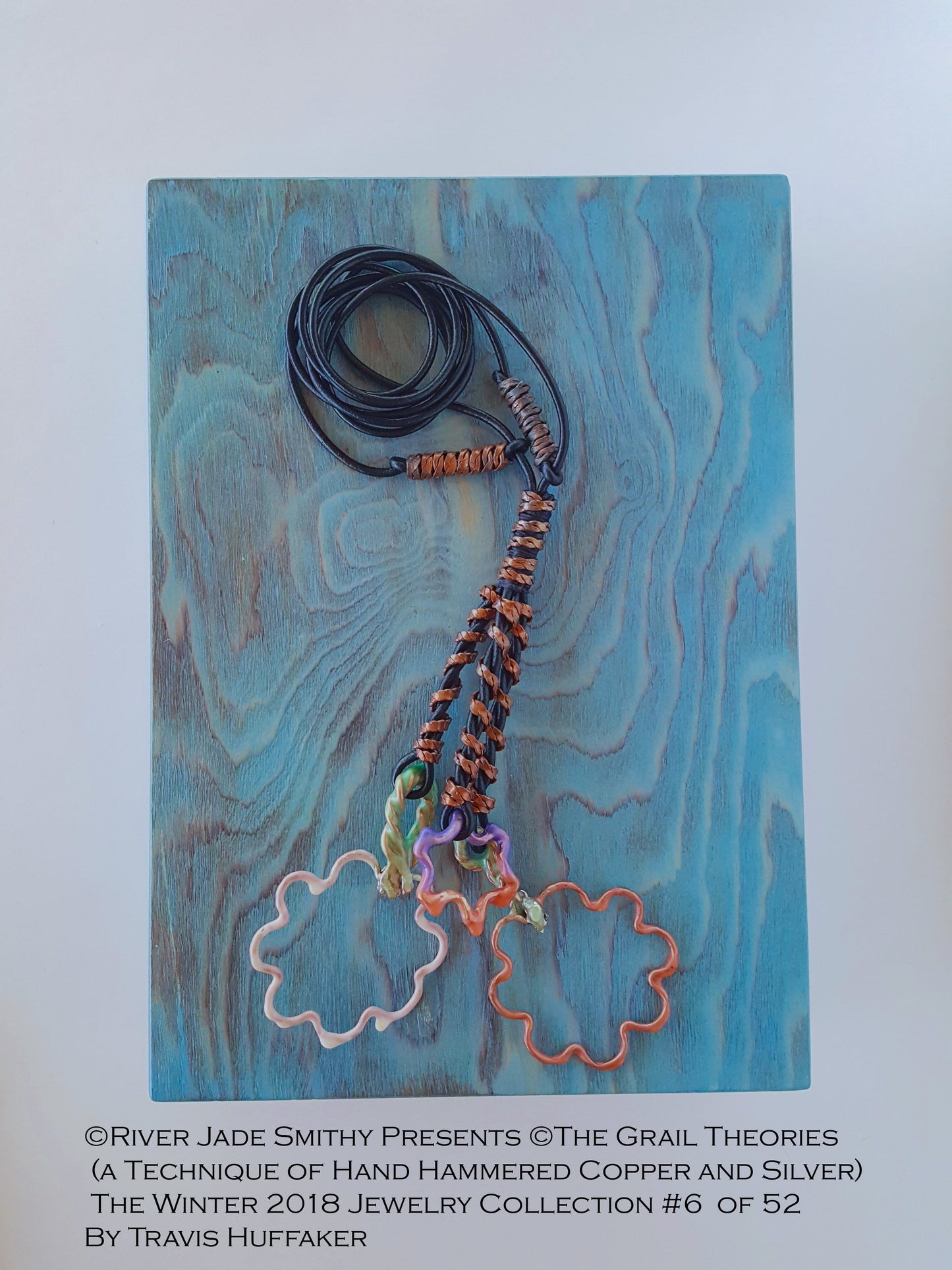 #6  of 52 ©The Grail Theories  (a Technique of Hand Hammered Copper and Silver) River Jade Smithy