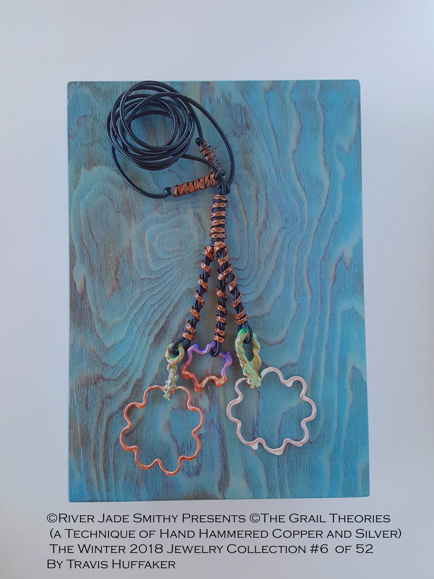 #6  of 52 ©The Grail Theories  (a Technique of Hand Hammered Copper and Silver) River Jade Smithy