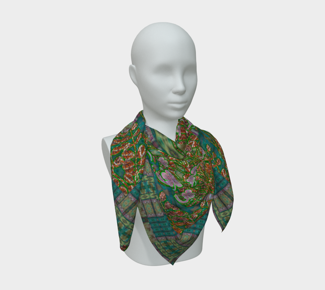 Silk Art Scarf (Vitta Serica Artis)(WindSong Flower) RJSTH@Fabric#4 RJSTHS2026 RJS