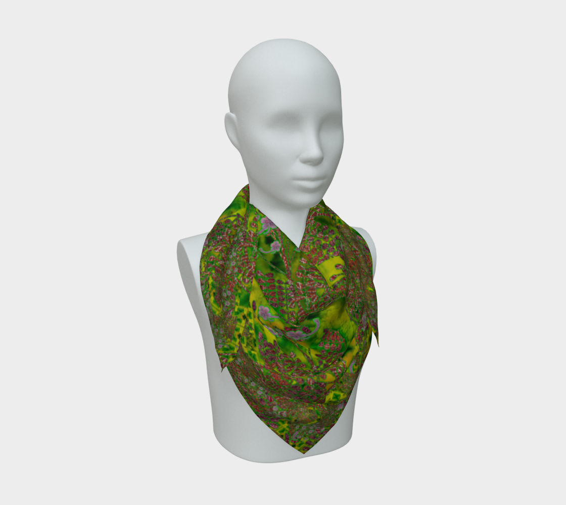 Silk Art Scarf (Vitta Serica Artis)(WindSong Flower) RJSTH@Fabric#5 RJSTHS2026 RJS