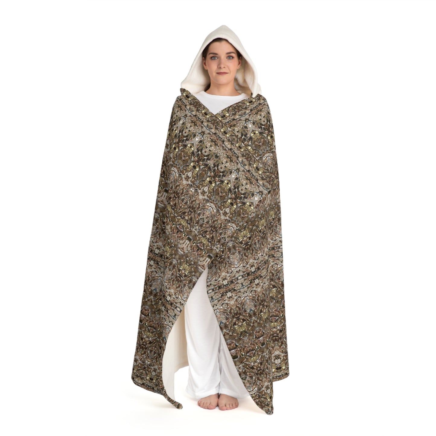 Cream Hooded Sherpa Fleece Blanket (Samhain Dream Thaw 13 of 15 Tredecim ex Quindecim) RJSTHw2023 RJS