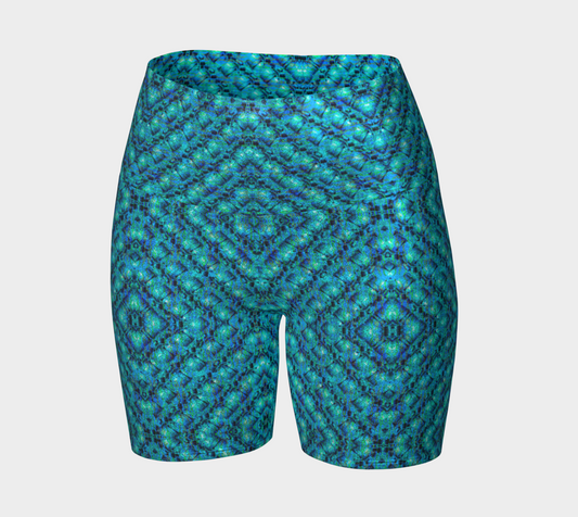 Glitter Yoga Shorts (Muliebris/Virilis)(Sugar Stick Twirl (Elder Gift) Blue Logo) RJSTHs2024 RJS