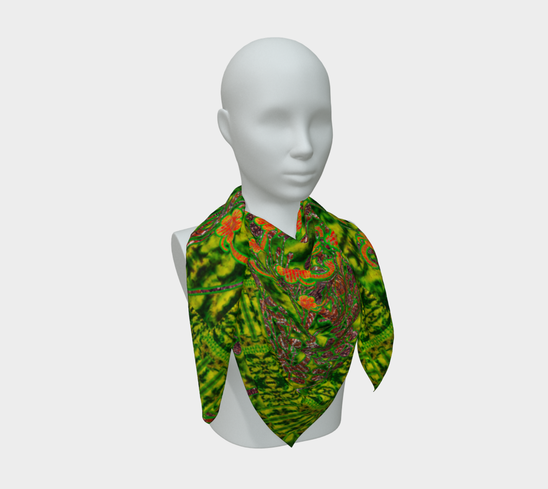 Silk Art Scarf (Vitta Serica Artis)(WindSong Flower) RJSTH@Fabric#3 RJSTHS2026 RJS
