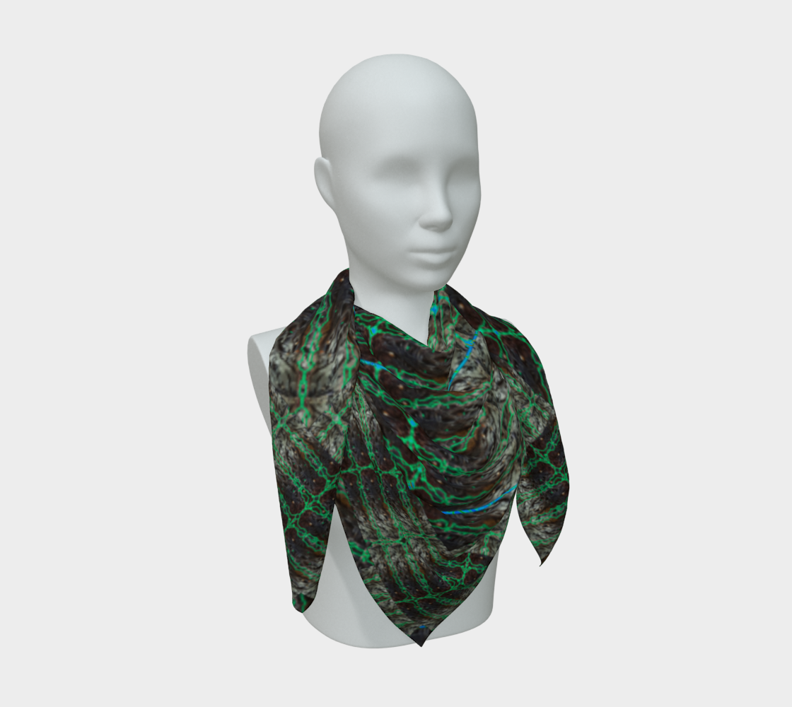 Silk Art Scarf (Vitta Serica Artis)(Rind#10 Tree Link Blue Logo) RJSTH@Fabric#10 RJSTHW2026 RJS