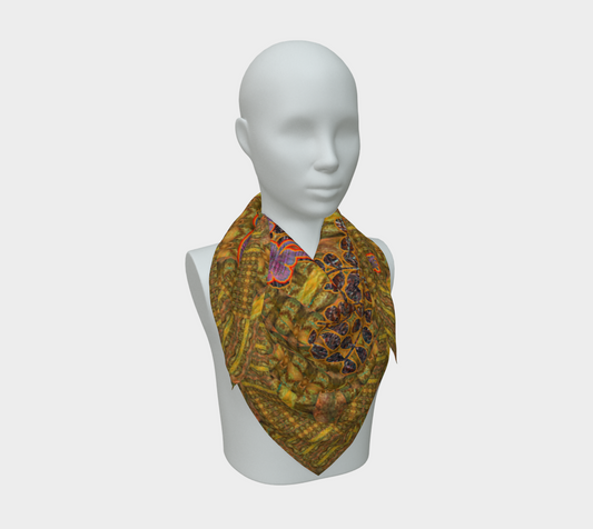 Silk Art Scarf (Vitta Serica Artis)(WindSong Flower) RJSTH@Fabric#6 RJSTHS2026 RJS