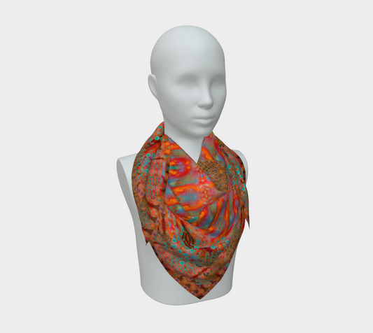 Silk Art Scarf (Vitta Serica Artis)(WindSong Flower) RJSTH@Fabric#12 RJSTHS2026 RJS