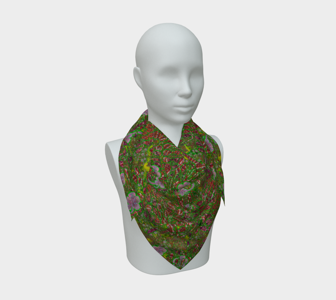Silk Art Scarf (Vitta Serica Artis)(WindSong Flower) RJSTH@Fabric#5 RJSTHS2026 RJS