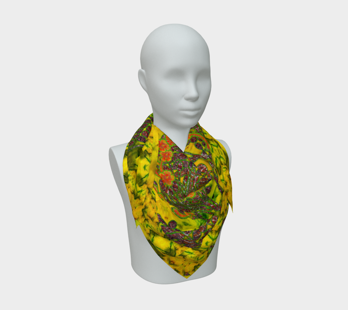 Silk Art Scarf (Vitta Serica Artis)(WindSong Flower) RJSTH@Fabric#1 RJSTHS2026 RJS