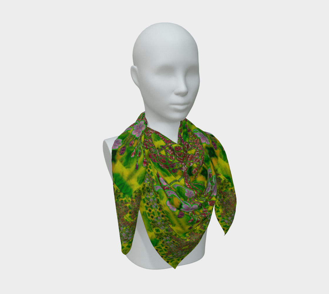 Silk Art Scarf (Vitta Serica Artis)(WindSong Flower) RJSTH@Fabric#5 RJSTHS2026 RJS