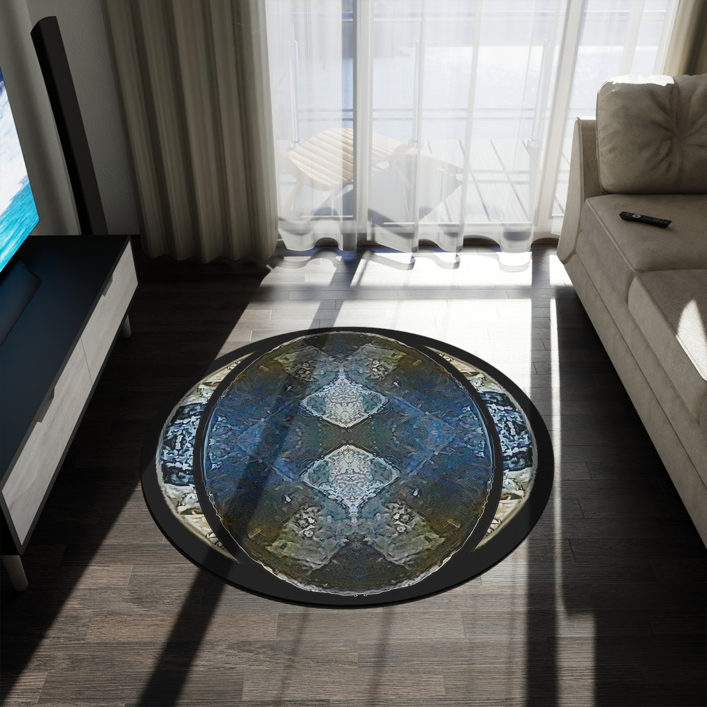 Circular Rug (Opal Skies Cantus Primus "Lūminōsitās") RJSTHs2025 RJS