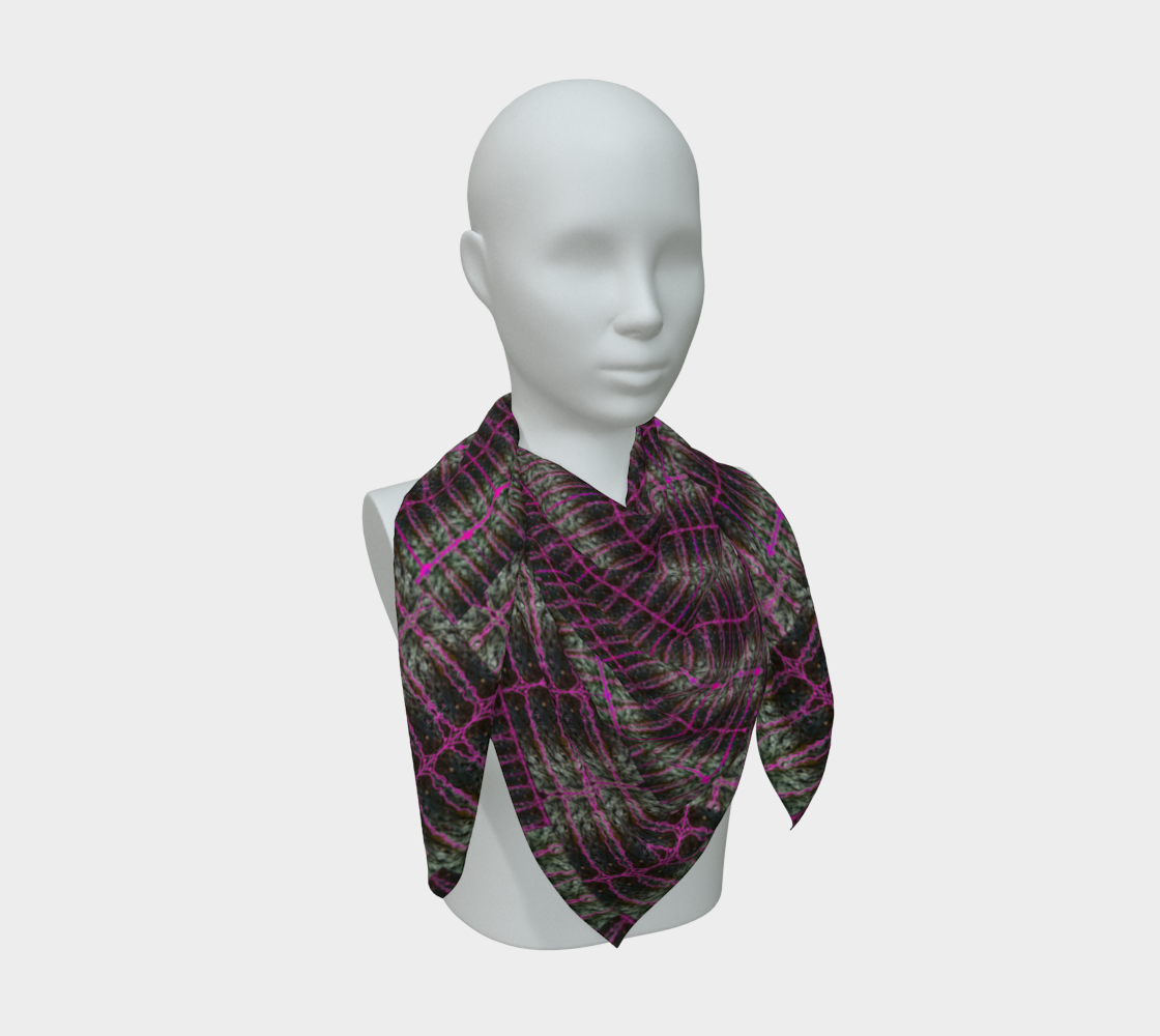 Silk Art Scarf (Vitta Serica Artis)(Rind#9 Tree Link Pink Logo) RJSTH@Fabric#9 RJSTHW2026 RJS