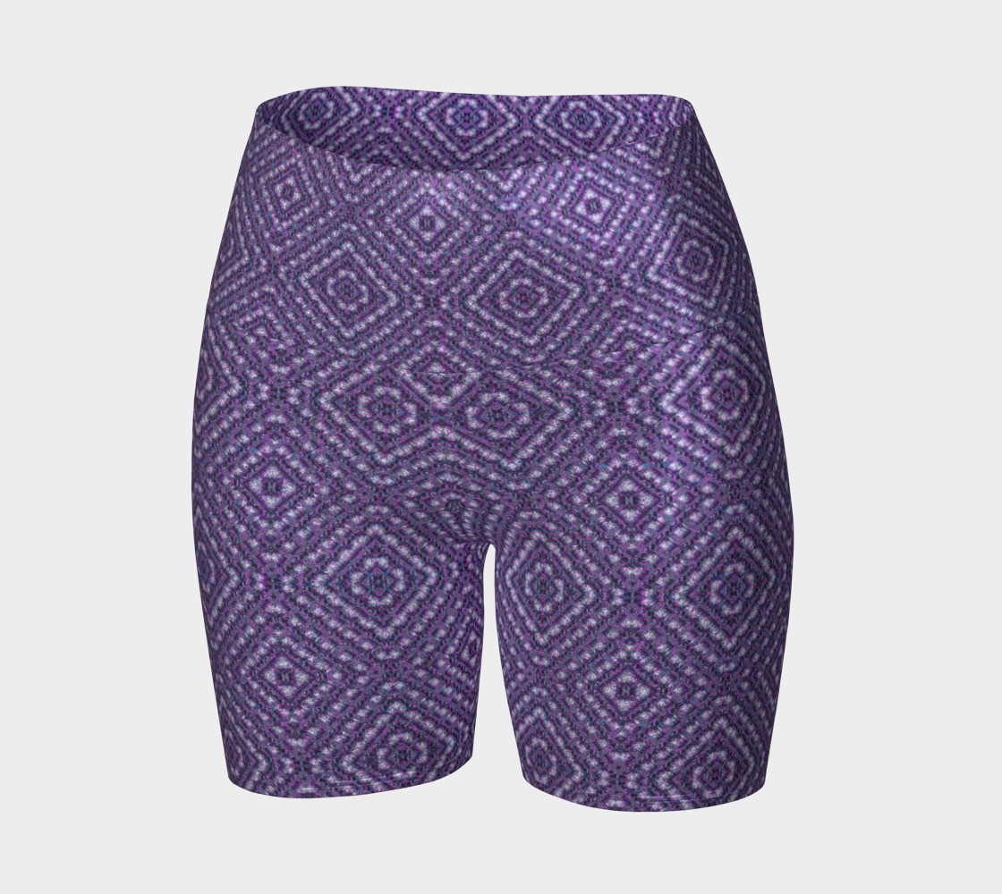 Glitter Yoga Shorts (Muliebris/Virilis)(Sugar Stick Twirl (Elder Gift) Purple Logo@Alchemic) RJSTHW2024 RJS