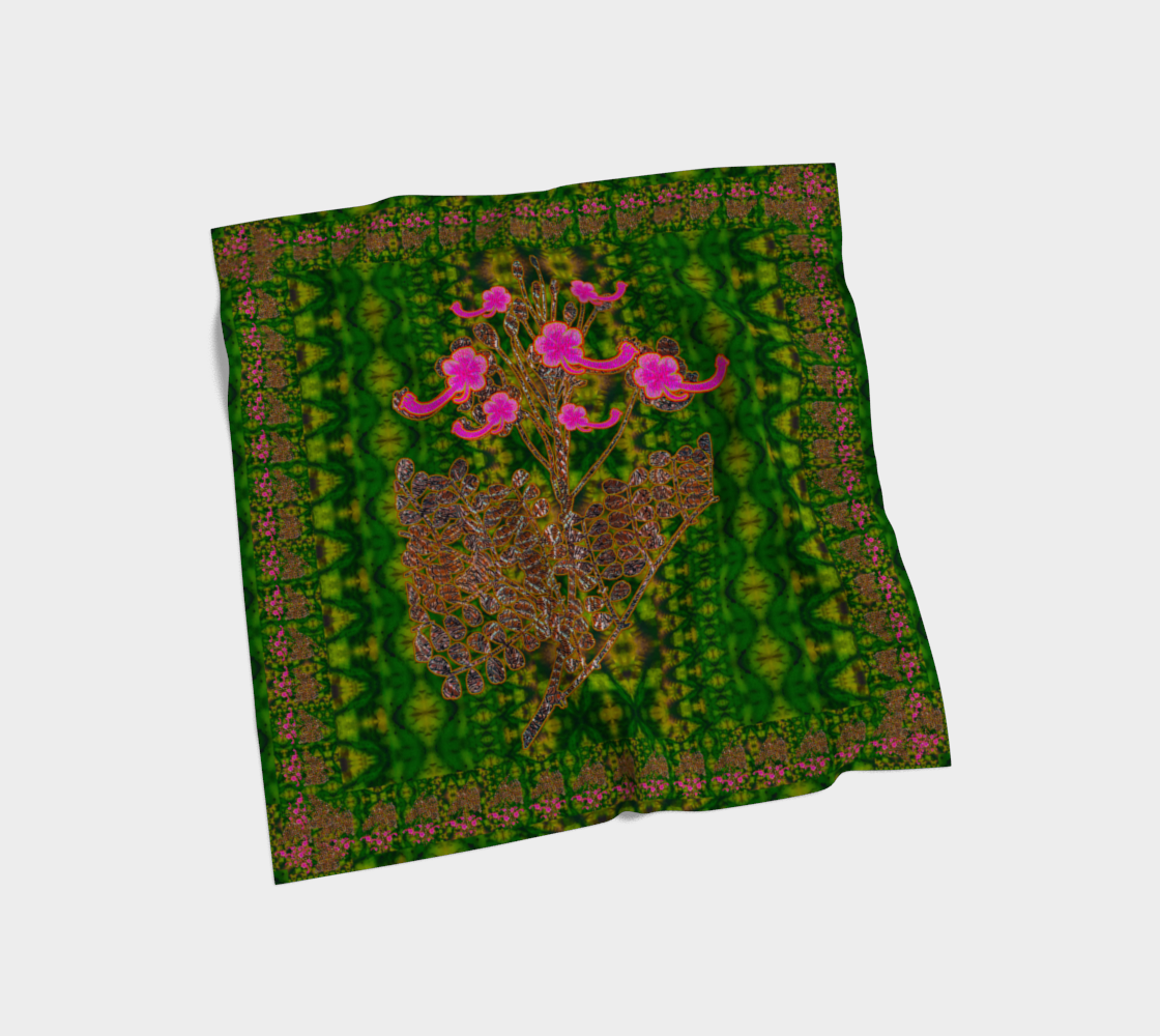 Silk Art Scarf (Vitta Serica Artis)(WindSong Flower) RJSTH@Fabric#7 RJSTHS2026 RJS