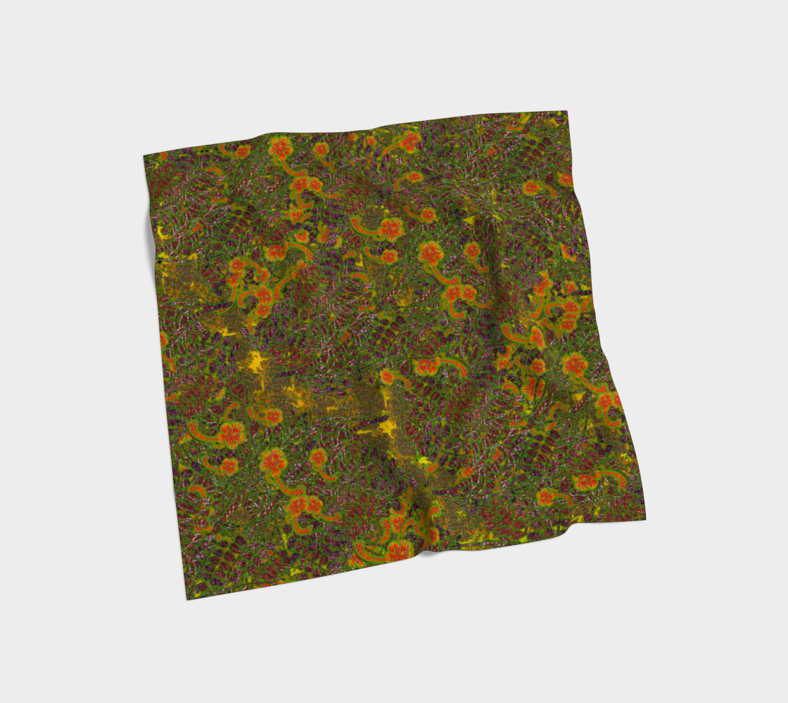 Silk Art Scarf (Vitta Serica Artis)(WindSong Flower) RJSTH@Fabric#1 RJSTHS2026 RJS