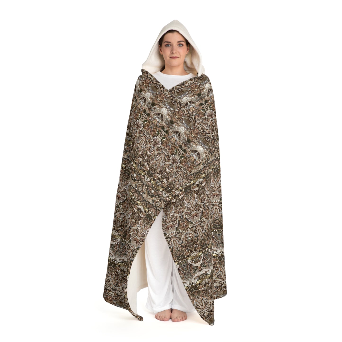 Cream Hooded Sherpa Fleece Blanket (Samhain Dream Thaw 9 of 15 Novem ex Quindecim) RJSTHw2023 RJS