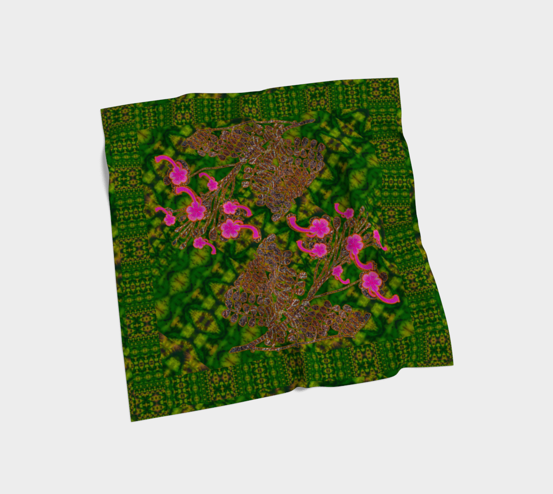 Silk Art Scarf (Vitta Serica Artis)(WindSong Flower) RJSTH@Fabric#7 RJSTHS2026 RJS