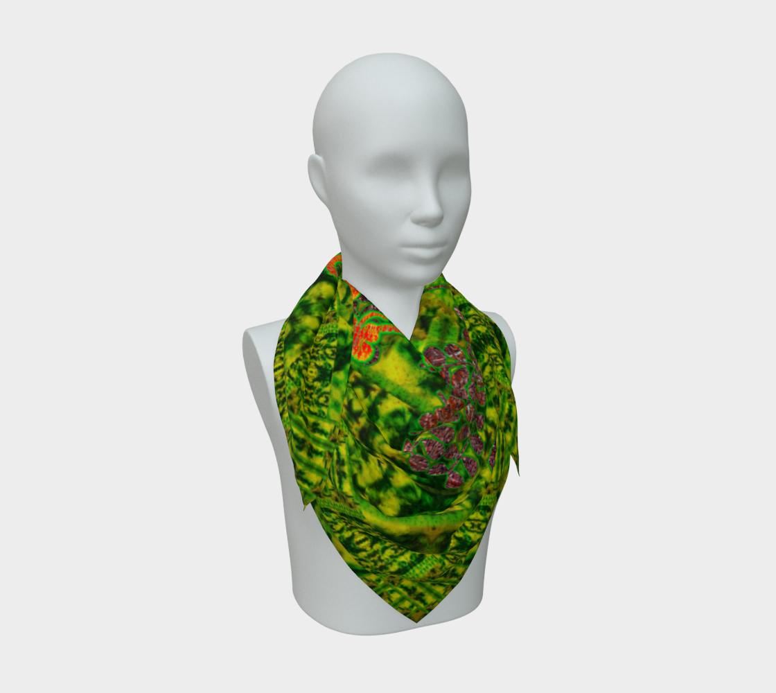 Silk Art Scarf (Vitta Serica Artis)(WindSong Flower) RJSTH@Fabric#3 RJSTHS2026 RJS