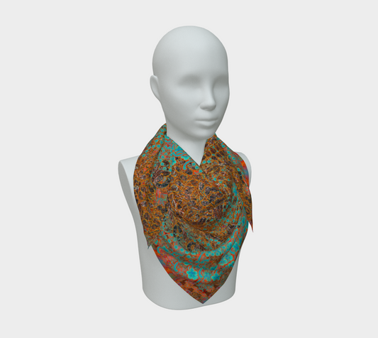 Silk Art Scarf (Vitta Serica Artis)(WindSong Flower) RJSTH@Fabric#12 RJSTHS2026 RJS