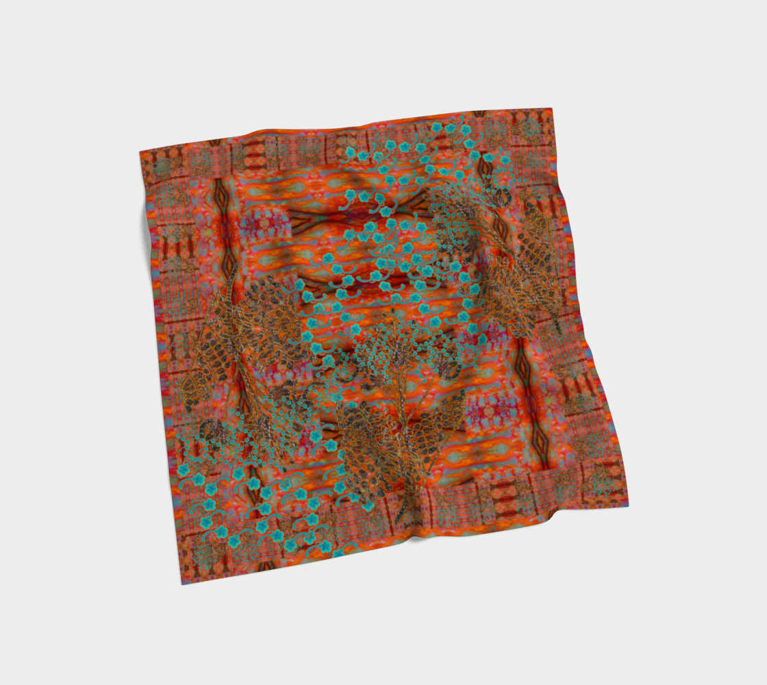 Silk Art Scarf (Vitta Serica Artis)(WindSong Flower) RJSTH@Fabric#12 RJSTHS2026 RJS