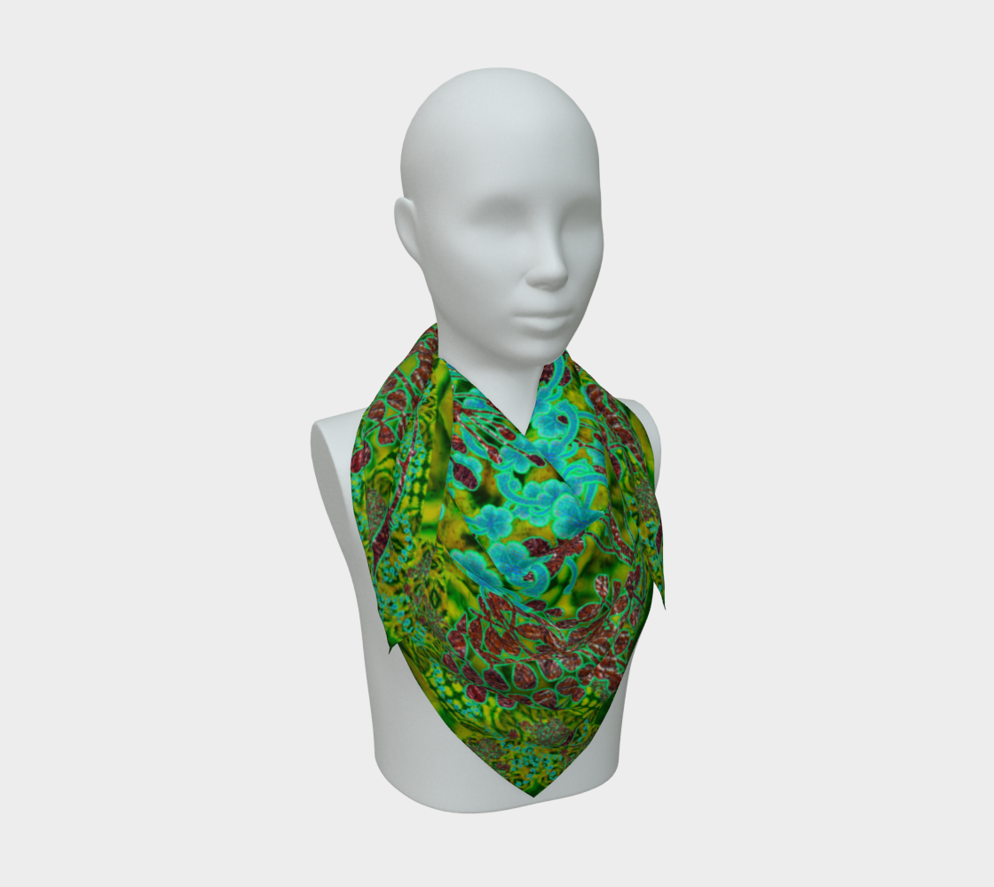 Silk Art Scarf (Vitta Serica Artis)(WindSong Flower) RJSTH@Fabric#10 RJSTHS2026 RJS
