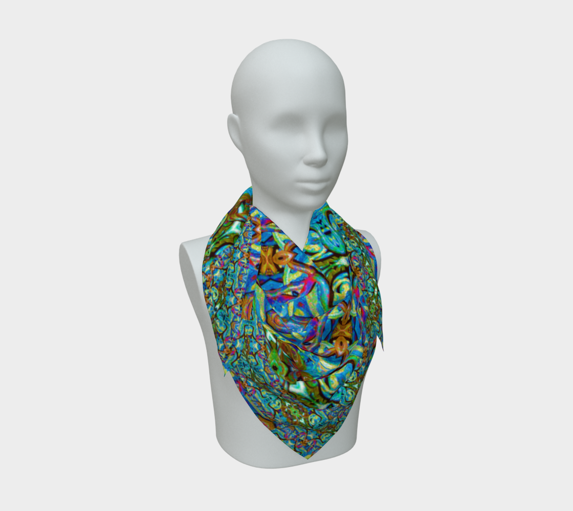 Silk Art Scarf (Vitta Serica Artis)(Pure Candy Blue Logo@Alchemic) RJSTHW2026 RJS
