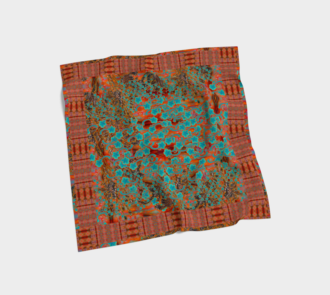 Silk Art Scarf (Vitta Serica Artis)(WindSong Flower) RJSTH@Fabric#12 RJSTHS2026 RJS