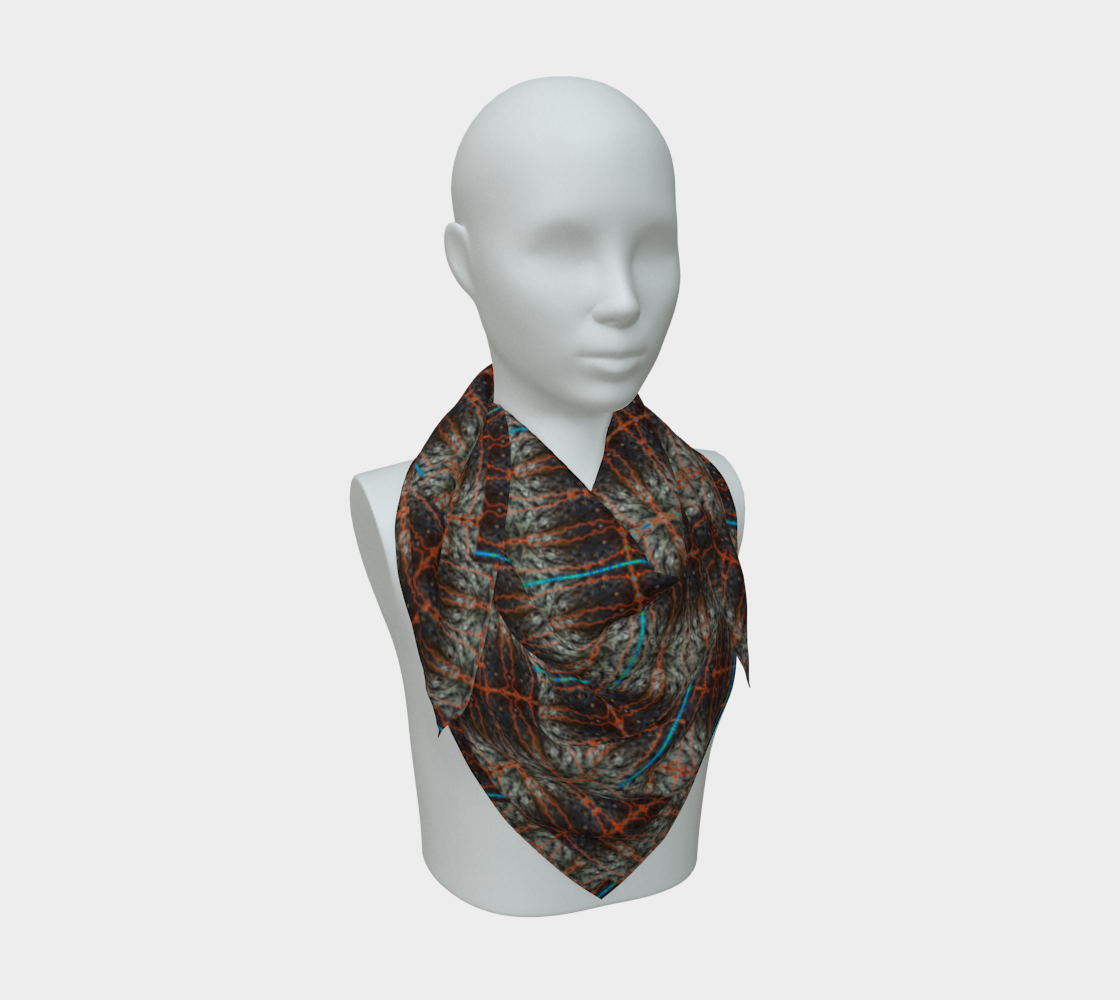 Silk Art Scarf (Vitta Serica Artis)(Rind#12 Tree Link Blue Logo) RJSTH@Fabric#12 RJSTHW2026 RJS