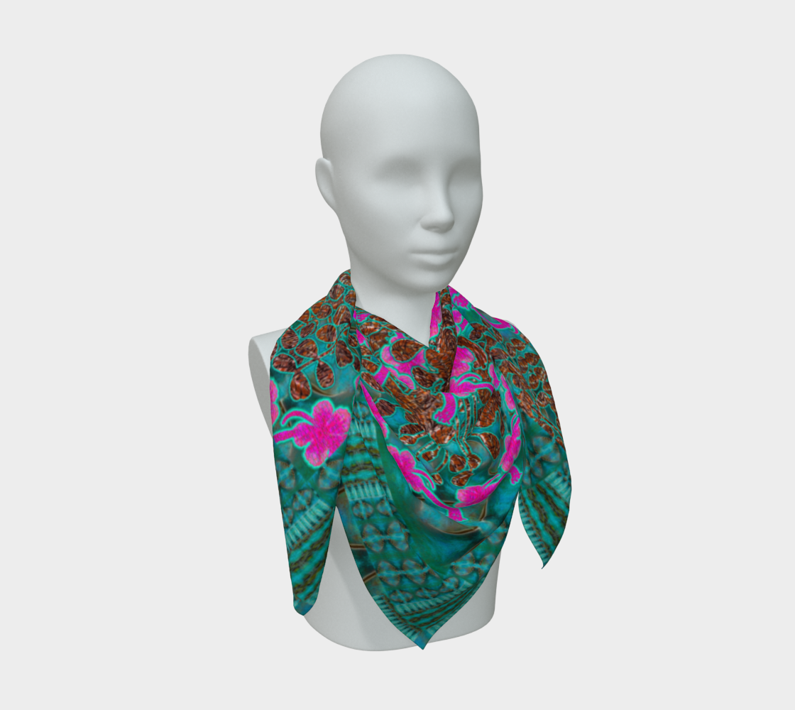 Silk Art Scarf (Vitta Serica Artis)(WindSong Flower) RJSTH@Fabric#8 RJSTHS2026 RJS