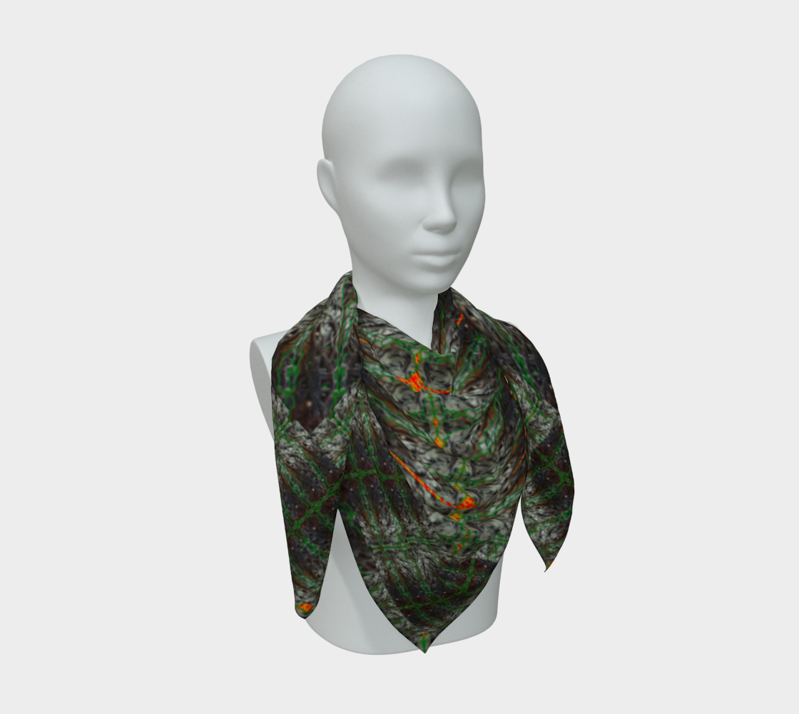 Silk Art Scarf (Vitta Serica Artis)(Rind#2 Tree Link Orange Logo) RJSTH@Fabric#2 RJSTHW2026 RJS