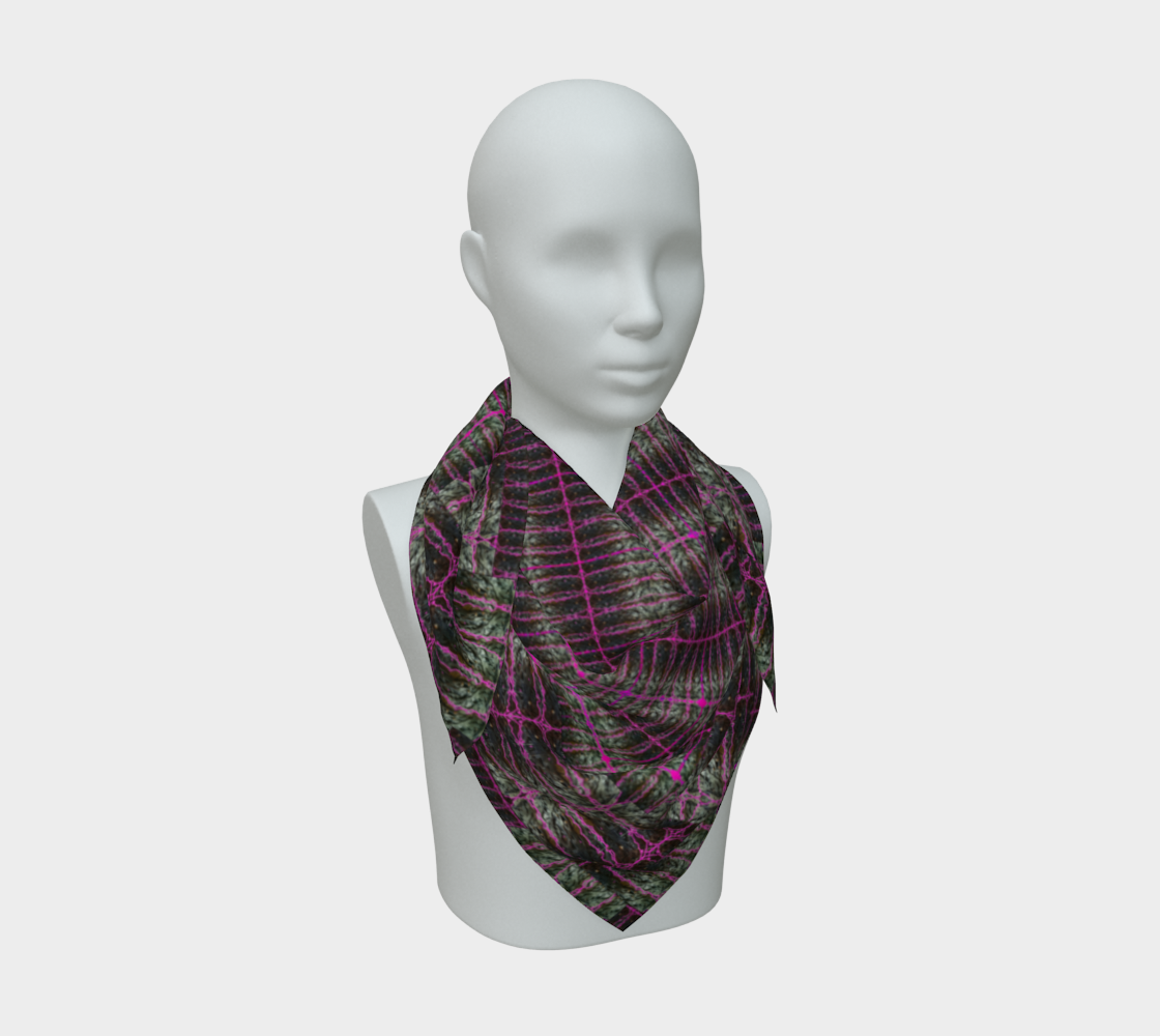 Silk Art Scarf (Vitta Serica Artis)(Rind#9 Tree Link Pink Logo) RJSTH@Fabric#9 RJSTHW2026 RJS