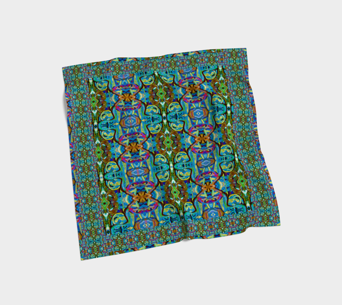 Silk Art Scarf (Vitta Serica Artis)(Pure Candy Blue Logo@Alchemic) RJSTHW2026 RJS