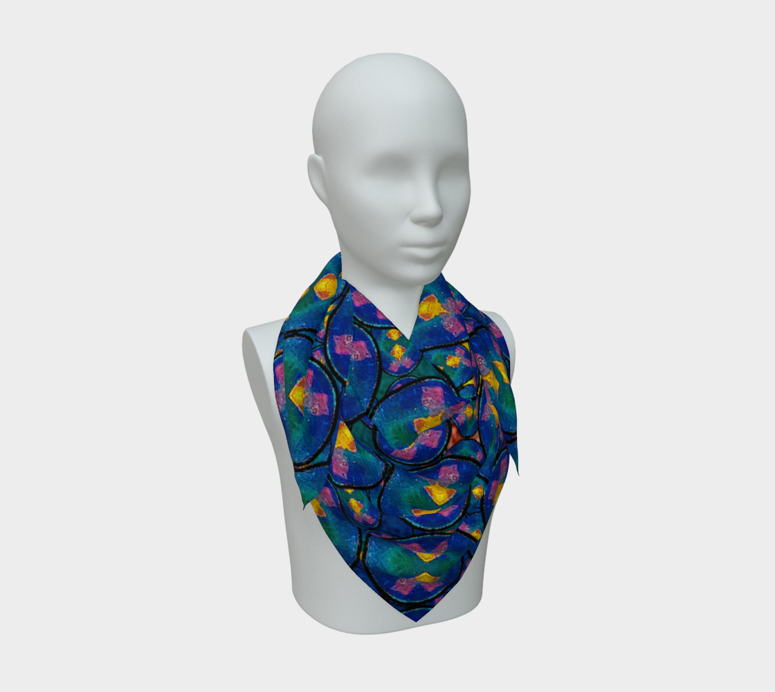 Silk Art Scarf (Vitta Serica Artis)(Opal Skies Cantus Primus) RJSTHW2026 RJS