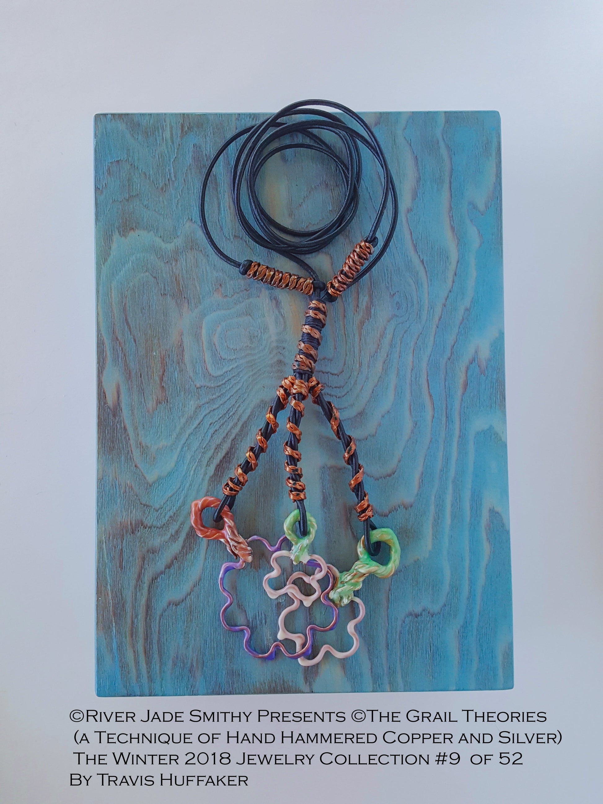 #9  of 52  ©The Grail Theories  (a Technique of Hand Hammered Copper and Silver) River Jade Smithy