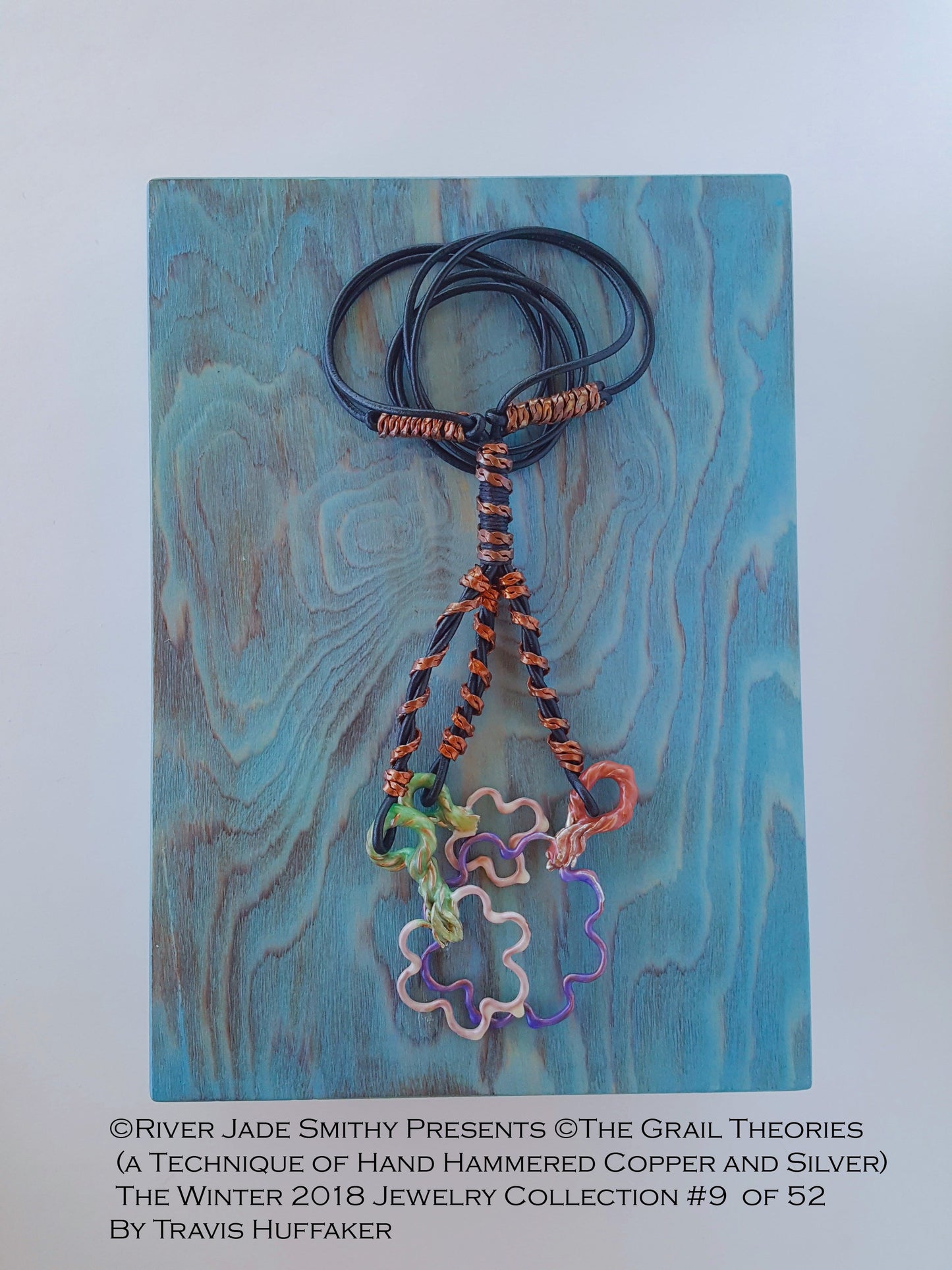 #9  of 52  ©The Grail Theories  (a Technique of Hand Hammered Copper and Silver) River Jade Smithy