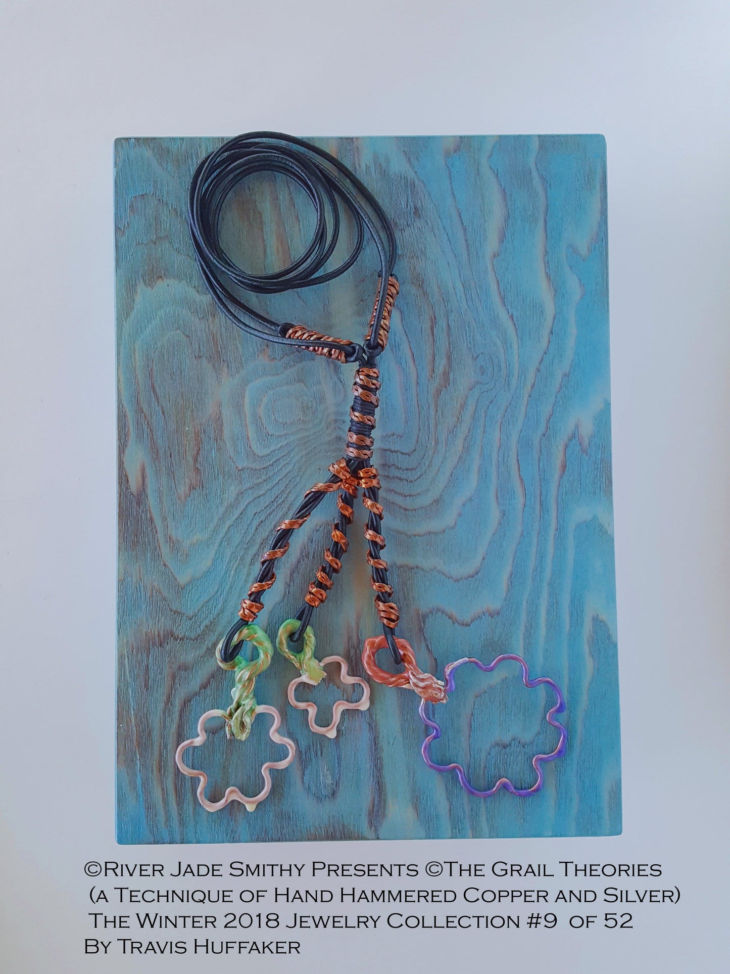 #9  of 52  ©The Grail Theories  (a Technique of Hand Hammered Copper and Silver) River Jade Smithy