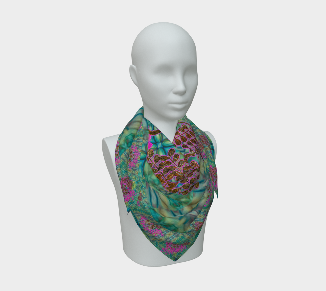 Silk Art Scarf (Vitta Serica Artis)(WindSong Flower) RJSTH@Fabric#9 RJSTHS2026 RJS