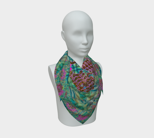 Silk Art Scarf (Vitta Serica Artis)(WindSong Flower) RJSTH@Fabric#9 RJSTHS2026 RJS