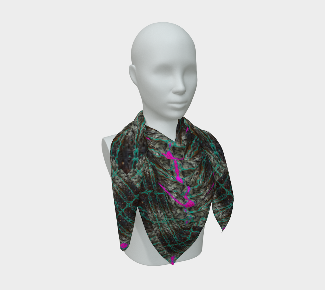 Silk Art Scarf (Vitta Serica Artis)(Rind#8 Tree Link Pink Logo) RJSTH@Fabric#8 RJSTHW2026 RJS