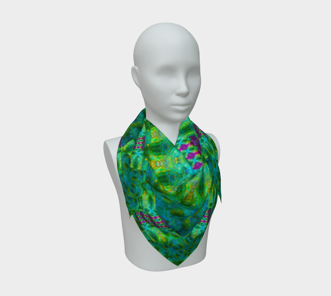 Silk Art Scarf (Vitta Serica Artis)(WindSong Flower Planck) RJSTH@Fabric#11 RJSTHS2026 RJS