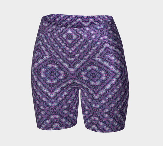 Glitter Yoga Shorts (Muliebris/Virilis)(Sugar Stick Twirl (Elder Gift) Purple Logo@Alchemic) RJSTHW2024 RJS