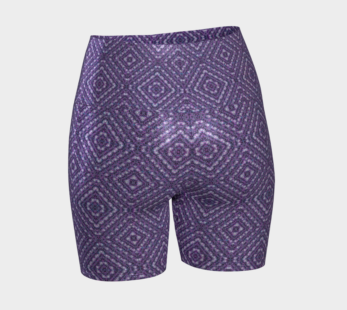 Glitter Yoga Shorts (Muliebris/Virilis)(Sugar Stick Twirl (Elder Gift) Purple Logo@Alchemic) RJSTHW2024 RJS