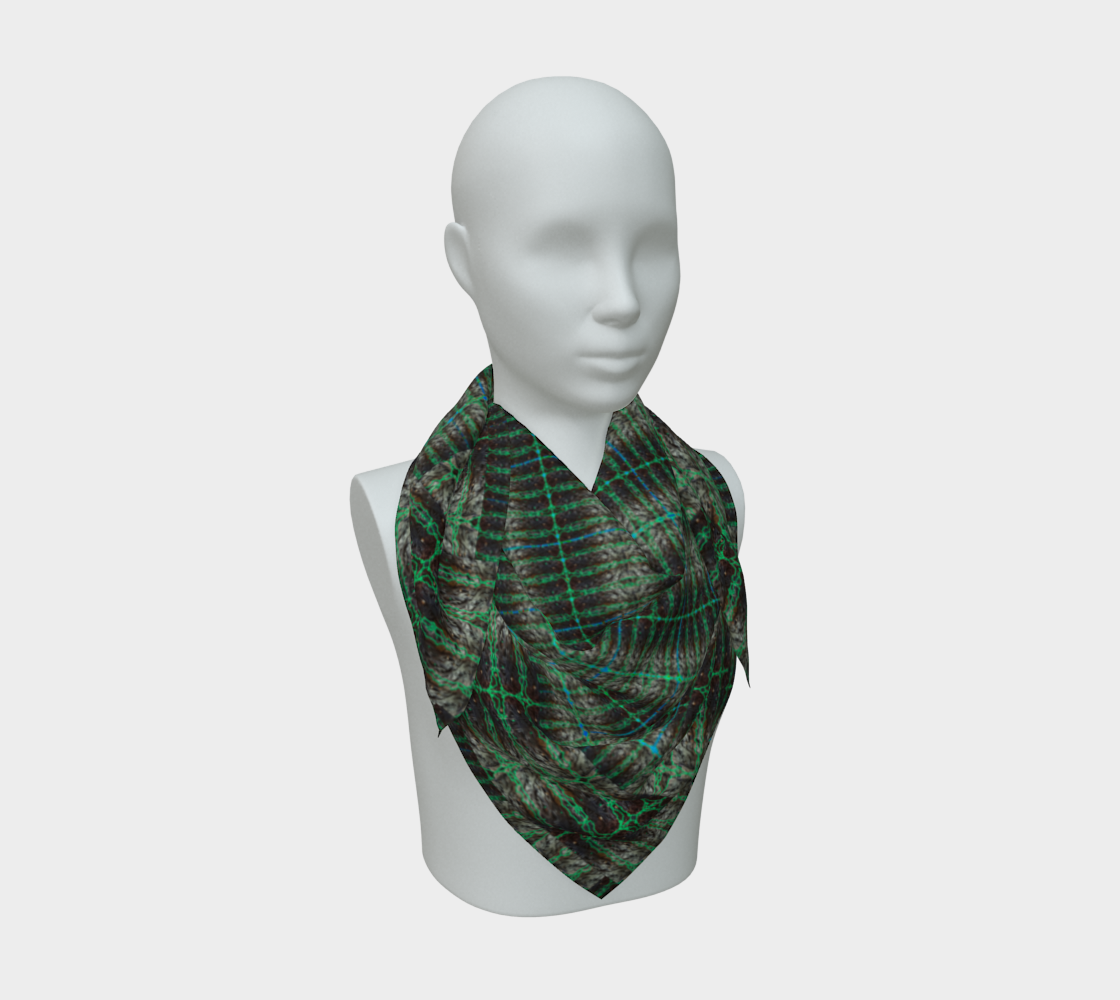 Silk Art Scarf (Vitta Serica Artis)(Rind#10 Tree Link Blue Logo) RJSTH@Fabric#10 RJSTHW2026 RJS