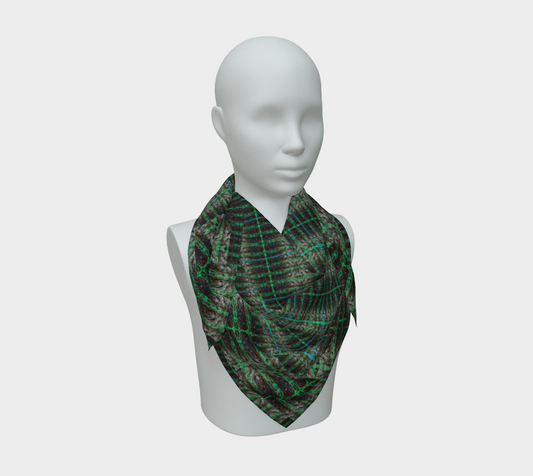 Silk Art Scarf (Vitta Serica Artis)(Rind#10 Tree Link Blue Logo) RJSTH@Fabric#10 RJSTHW2026 RJS