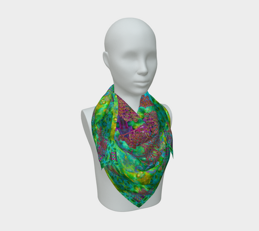Silk Art Scarf (Vitta Serica Artis)(WindSong Flower) RJSTH@Fabric#11 RJSTHS2026 RJS