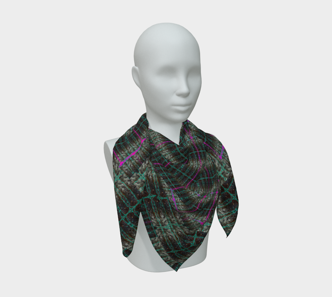 Silk Art Scarf (Vitta Serica Artis)(Rind#8 Tree Link Pink Logo) RJSTH@Fabric#8 RJSTHW2026 RJS